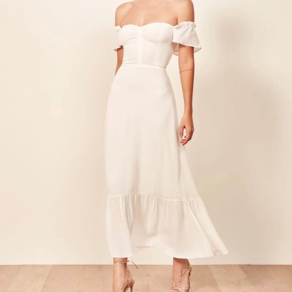 Reformation Butterfly Dress in Ivory (XS)